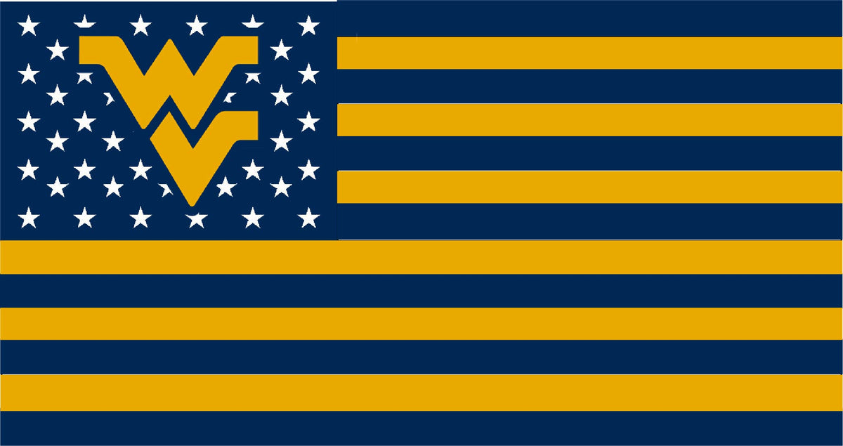 University of West Virginia American Flag Flags University
