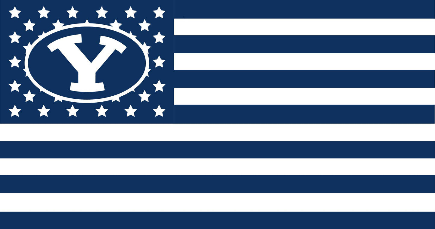 Brigham Young University (BYU) American Flag