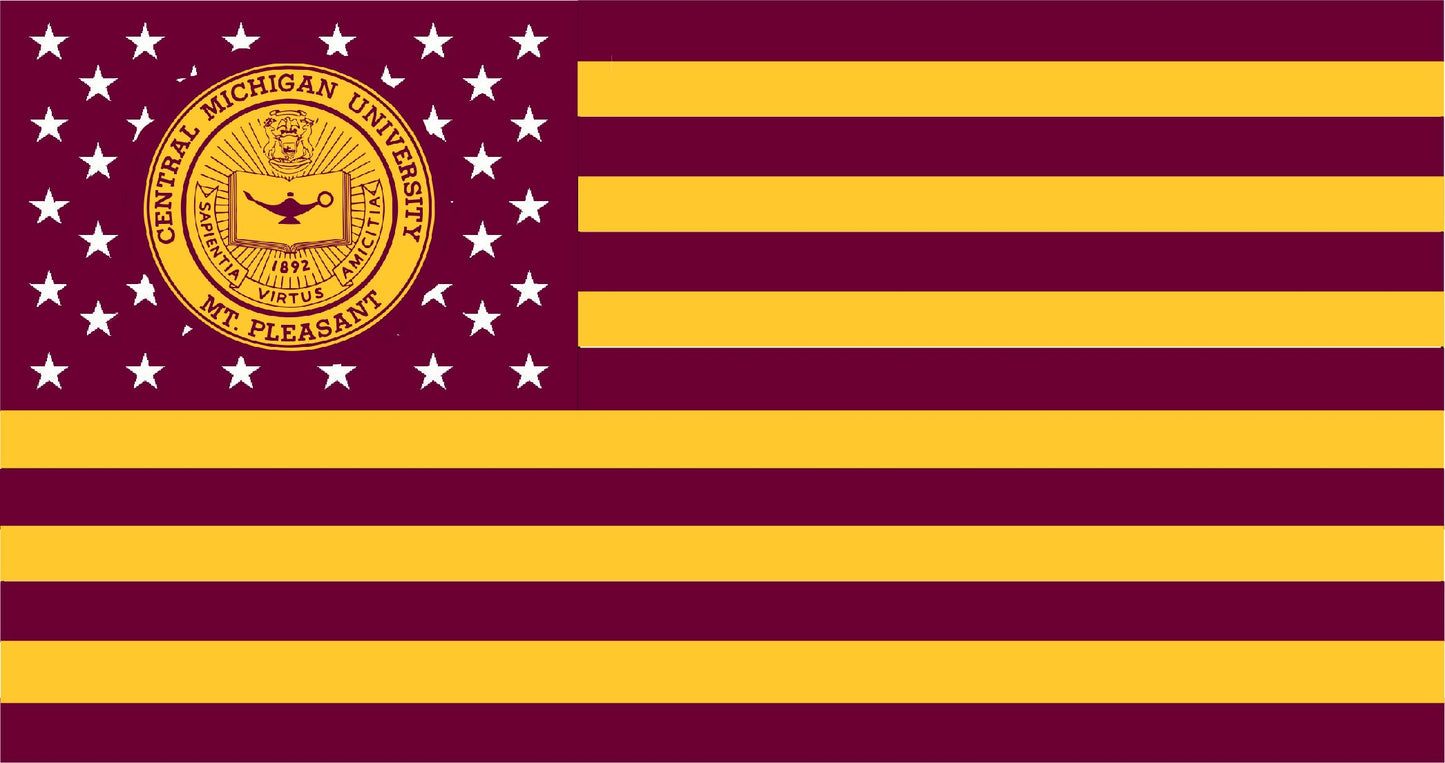 Central Michigan University American Flag