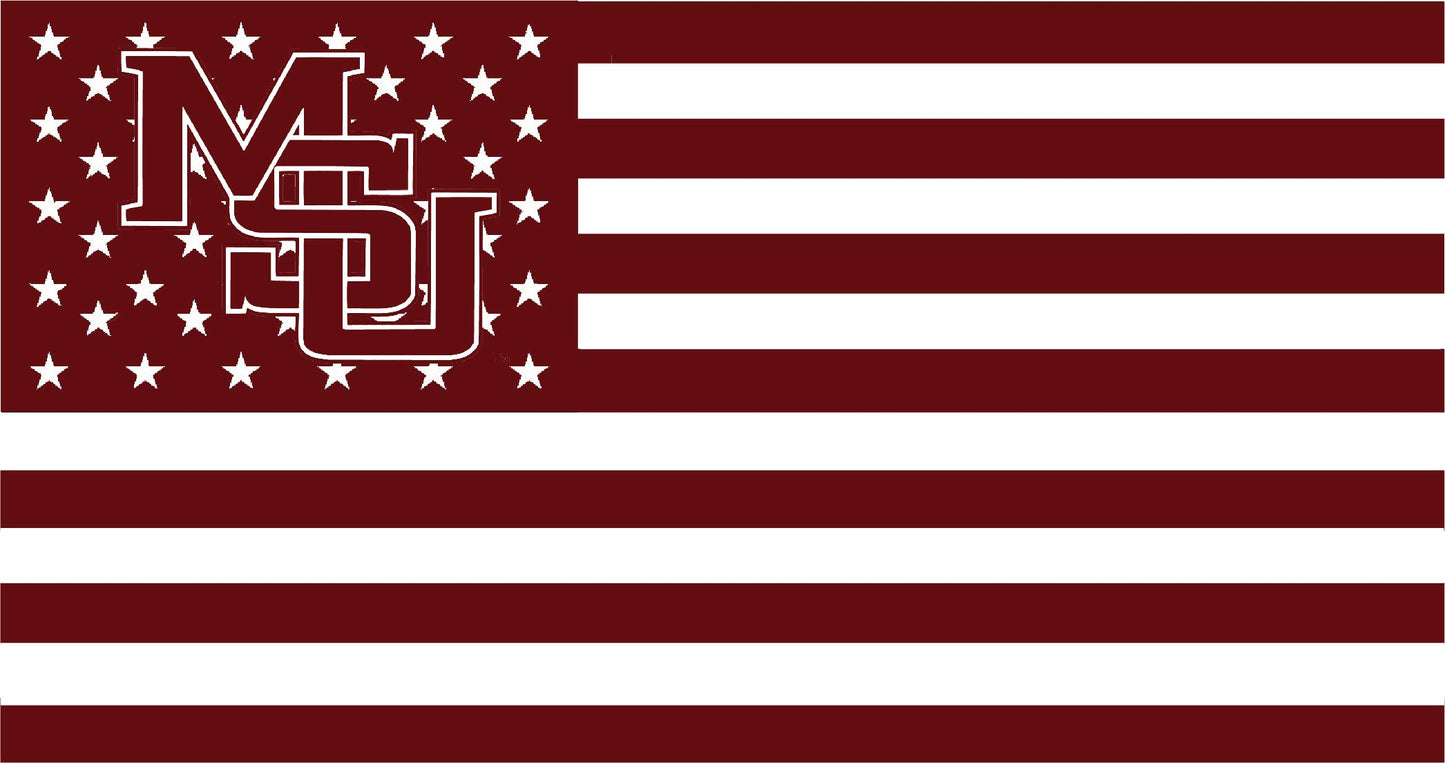 Mississippi State University American Flag