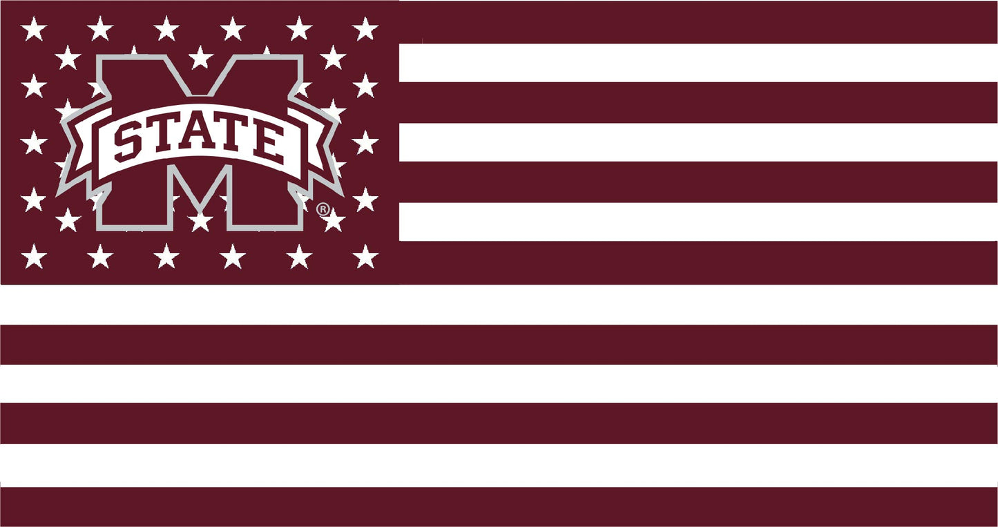 Mississippi State University American Flag