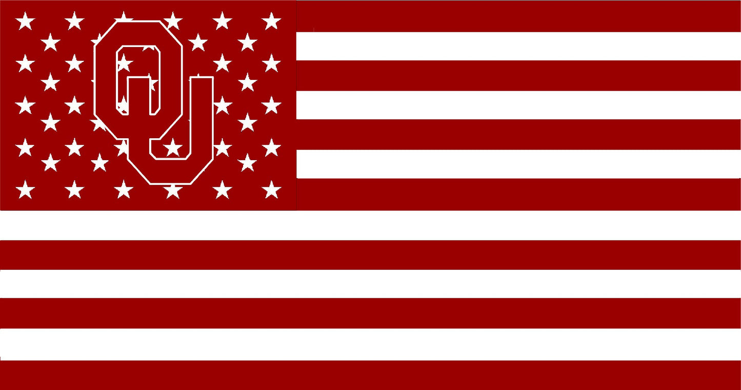 Oklahoma University American Flag