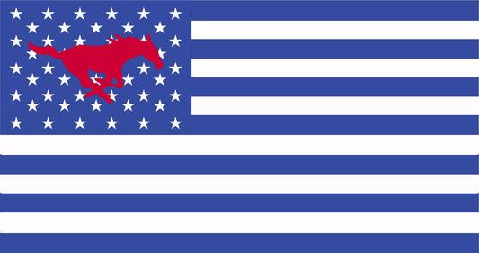 Southern Methodist University American Flag