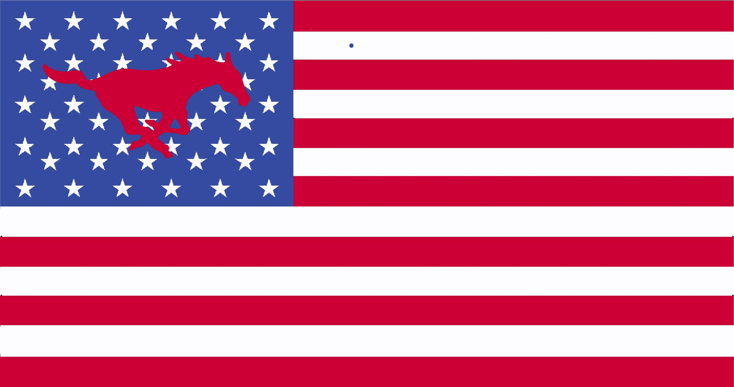 Southern Methodist University American Flag