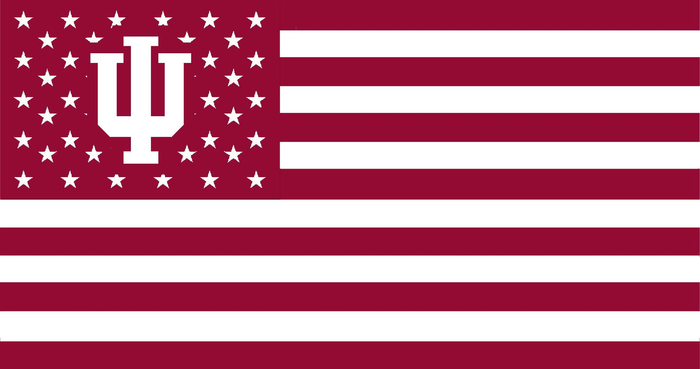 Indiana University American Flag