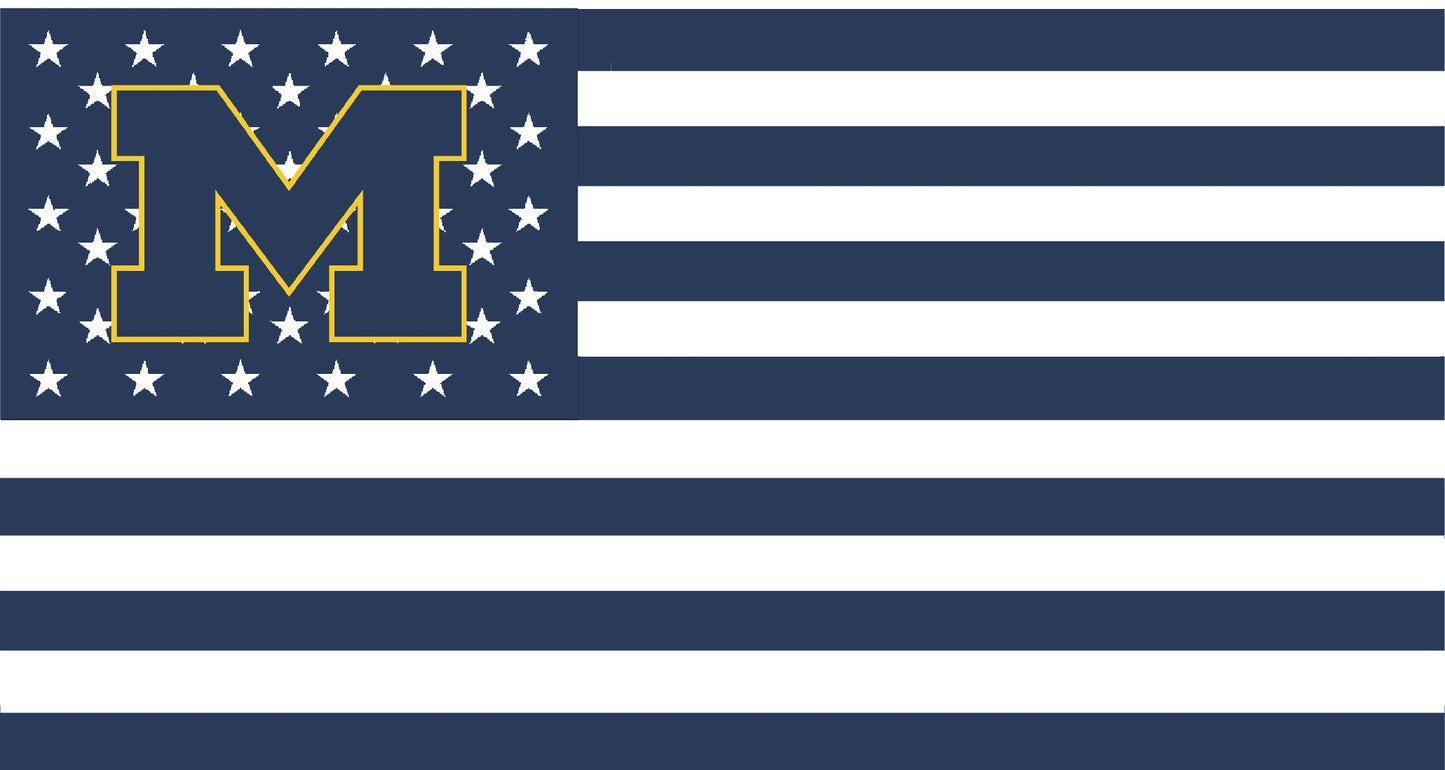 University of Michigan American Flag